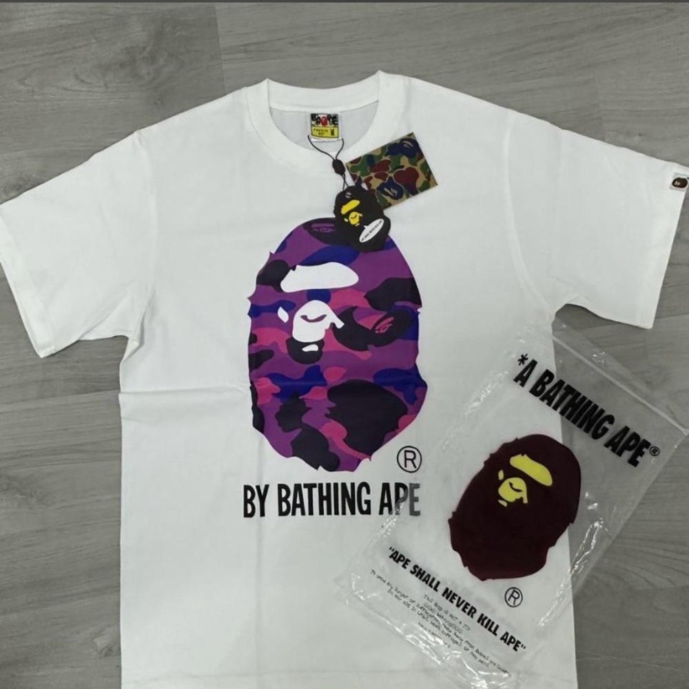 & Other Stories White Tee with Purple Graphic